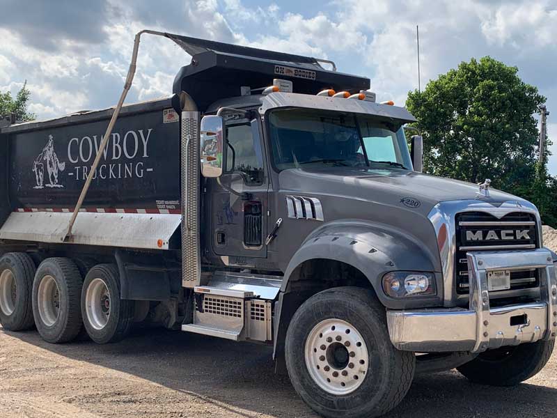 Grey truck to illustrate professional trucking services