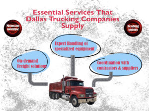 Graphic to illustrate the ways trucking companies in Dallas support general contractors