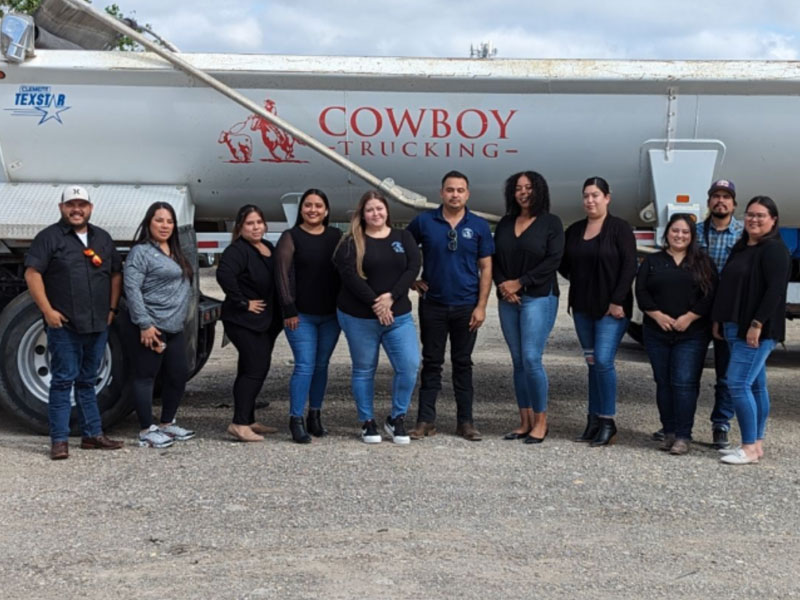 The family team at Cowboy Trucking, a Dallas trucking service